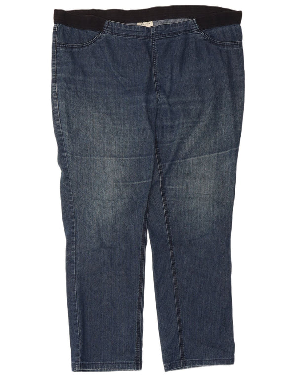 Jeans dritti autografi da donna Marks & Spencer UK 18 XL W44 L29 Blu