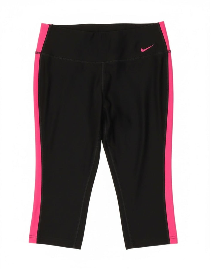 Leggings Nike Dri Fit Capri da donna UK 12 Medium Black Colourblock