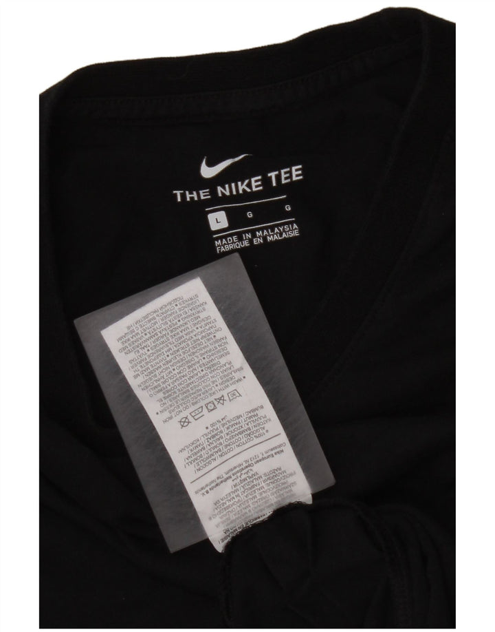 T-shirt da uomo NIKE Top grande in cotone nero