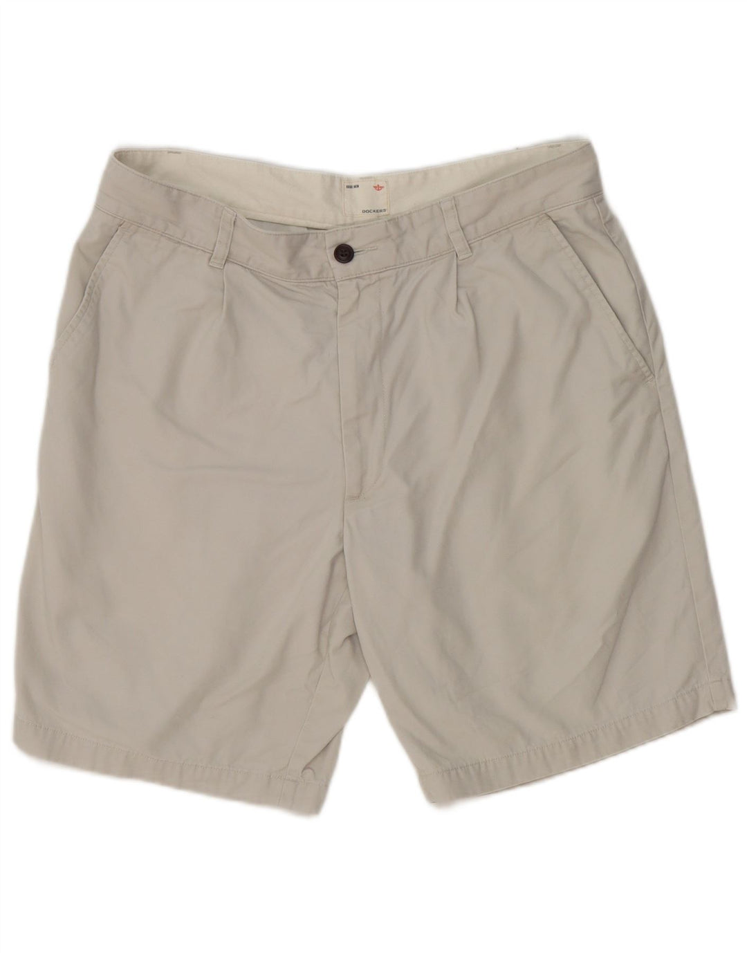 Pantaloncini chino color kaki da uomo Dockers W34 grandi in cotone grigio