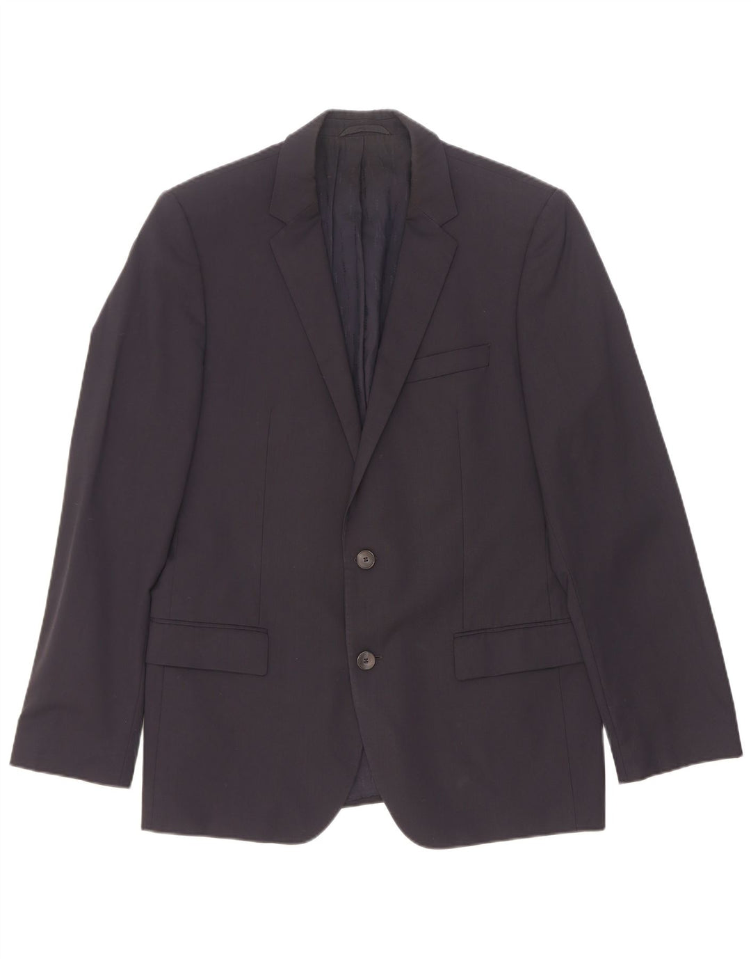 Giacca blazer da uomo a 2 bottoni Hugo Boss UK 50 grande in lana blu navy