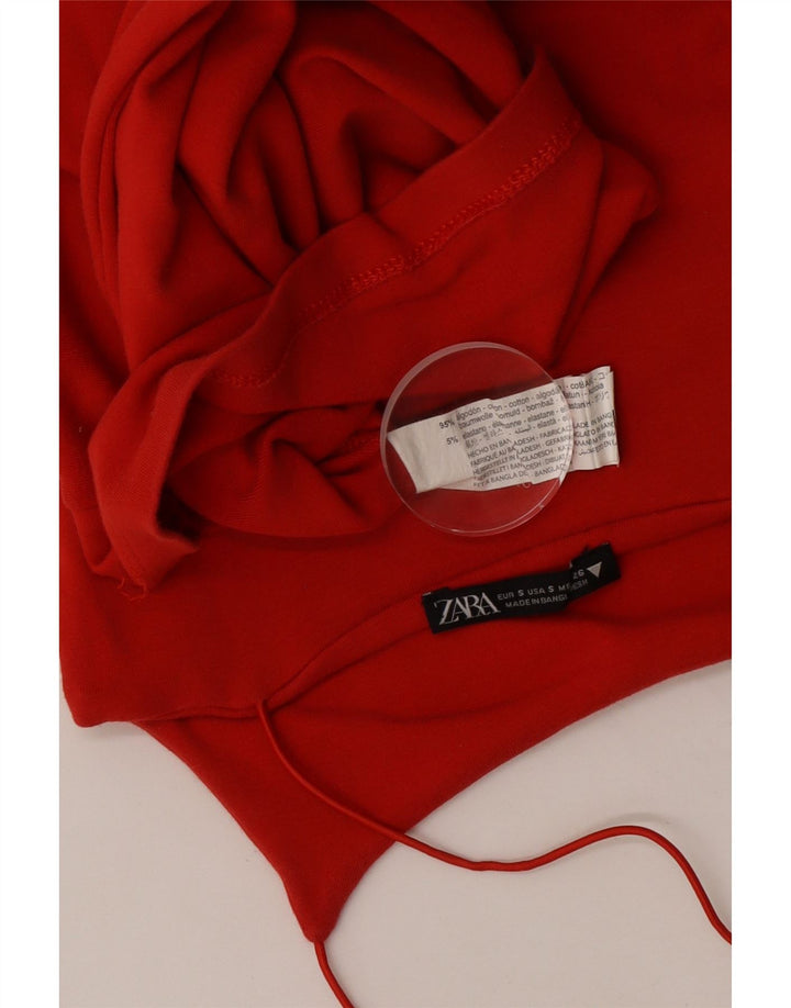 Prendisole da donna Zara UK 8 piccolo rosso in cotone
