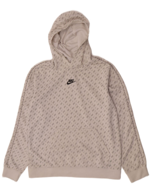 Felpa con cappuccio grafica Nike da ragazzo 13-14 anni XL poliestere bianco