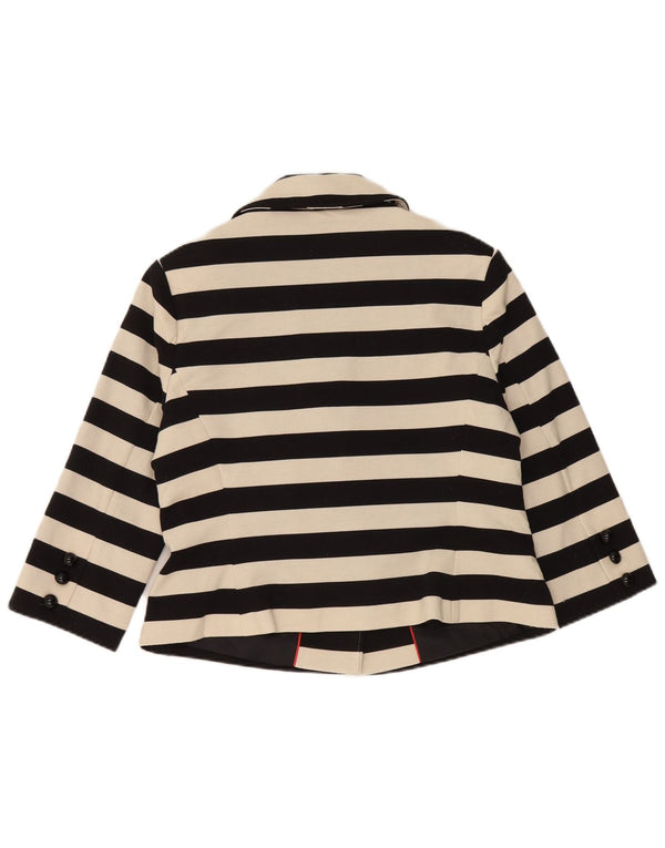 Giacca blazer corta da donna Marks & Spencer UK 14 media nera a righe
