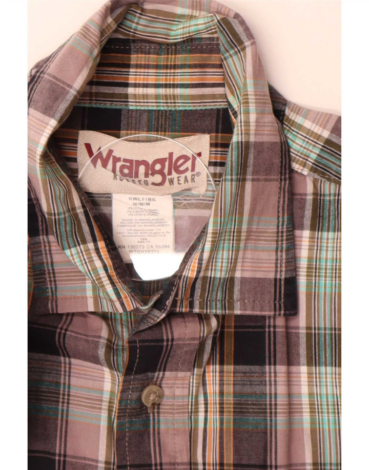 Camicia da uomo Wrangler in cotone scozzese medio multicolore