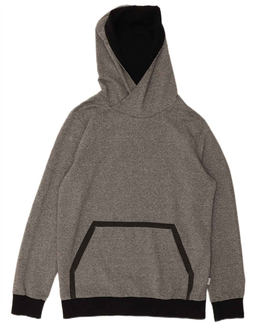 Felpa con cappuccio da uomo Jack & Jones in poliestere color block grigio medio