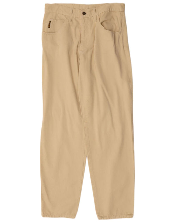 Pantaloni casual larghi da donna Armani W34 L32 in cotone beige