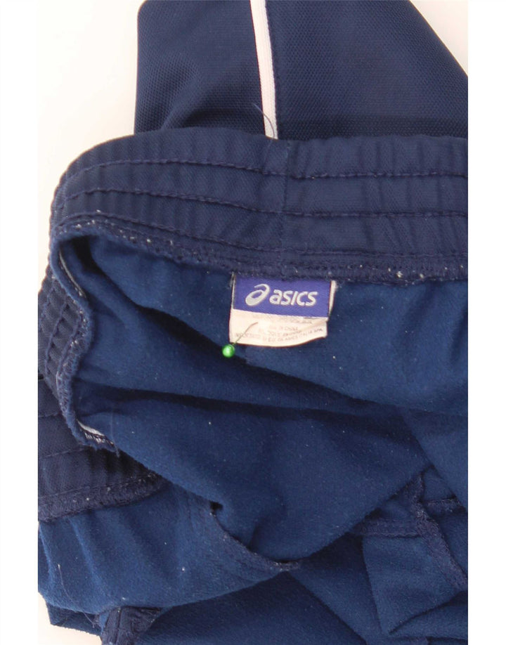 Pantaloni da tuta da uomo Asics grandi in poliestere blu navy