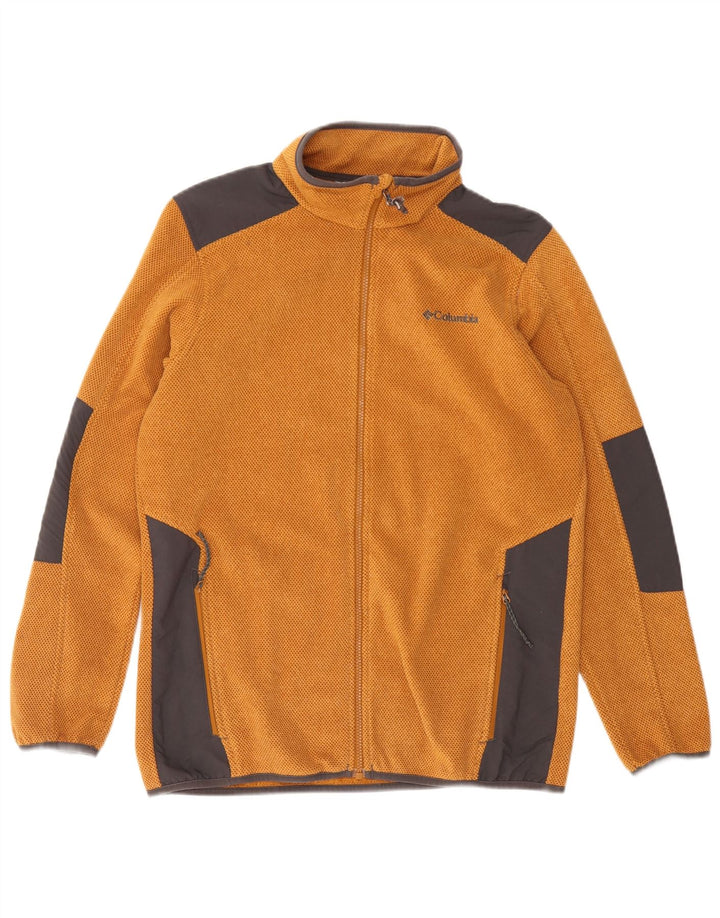 Giacca in pile da uomo Columbia in poliestere color block arancione medio