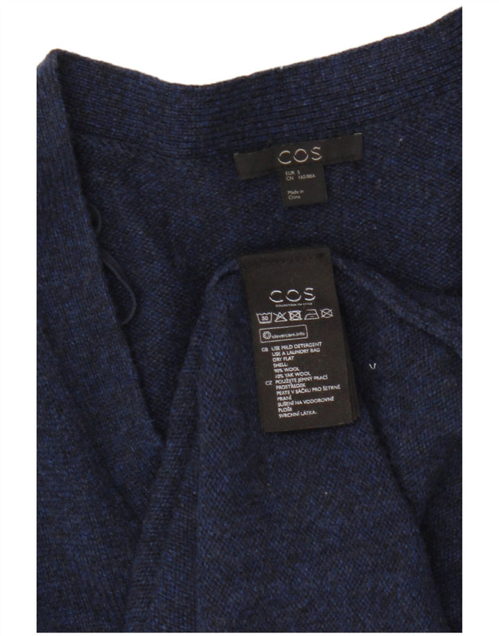 Maglione cardigan oversize lungo da donna Cos UK 10 piccolo lana blu navy