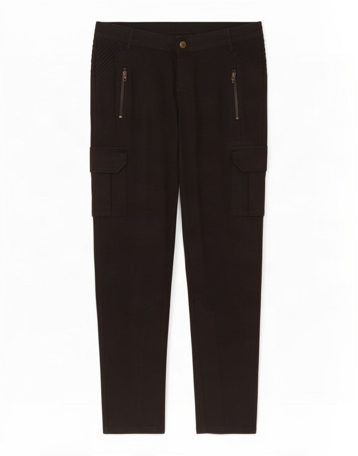Pantaloni cargo slim da donna Zara EU 40 medi W30 L30 cotone nero