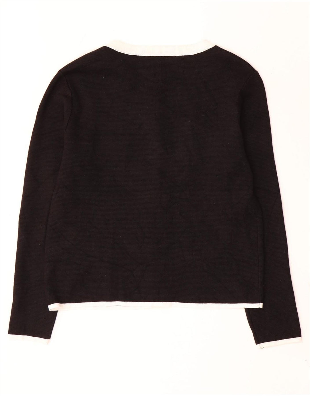 Maglione cardigan da donna Zara UK 12 poliestere nero medio