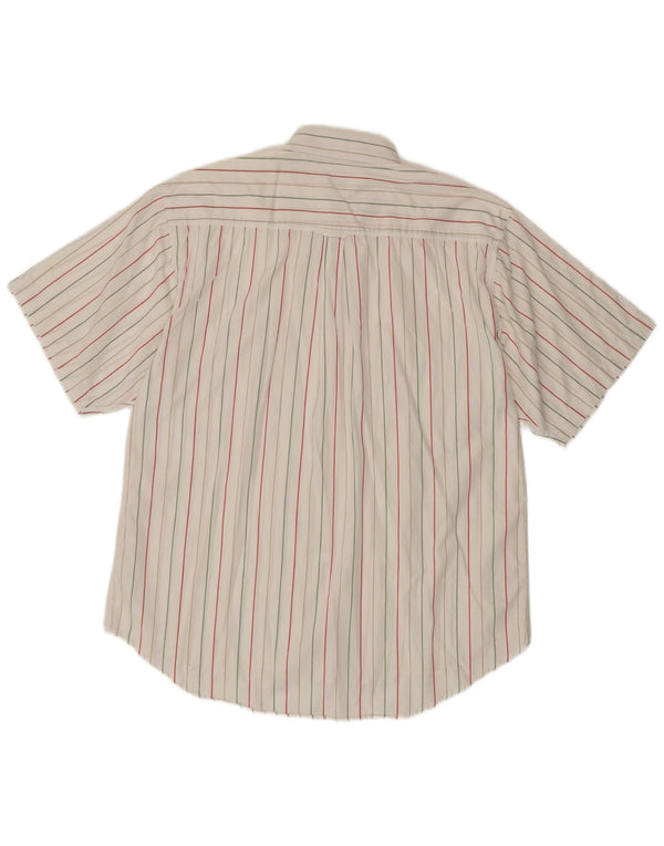 Camicia Fila da uomo a maniche corte a righe bianche medie