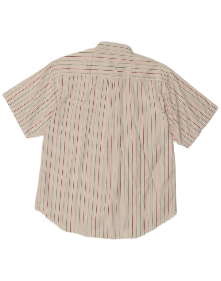 Camicia Fila da uomo a maniche corte a righe bianche medie