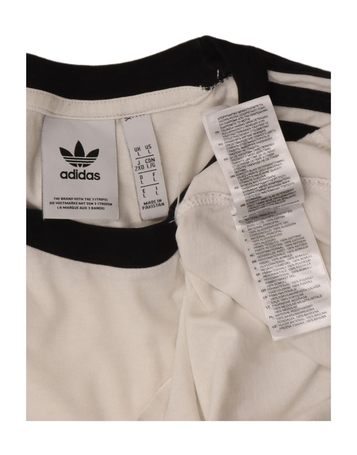 Maglietta Adidas da uomo Top Large in cotone bianco