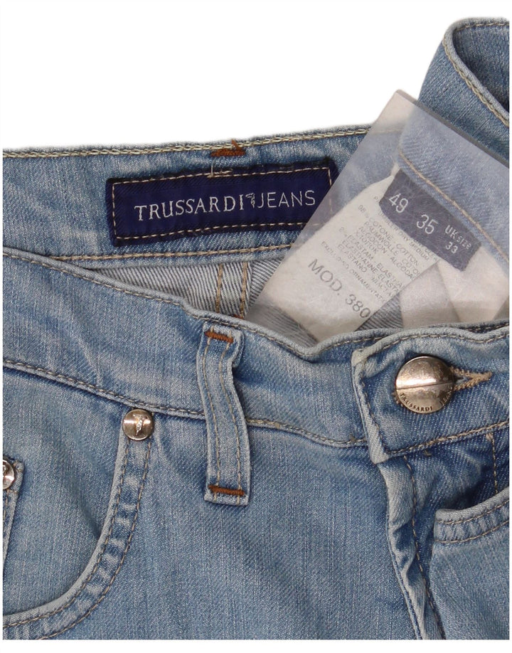 TRUSSARDI Jeans dritti da uomo 380 IT 49 Medio W33 L35 Blu Cotone