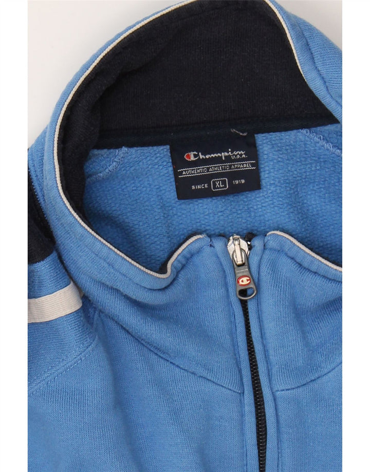 CHAMPION Mens Tracksuit Top Jacket XL Blue Colourblock Cotton Vintage Champion and Second-Hand Champion from Messina Hembry 