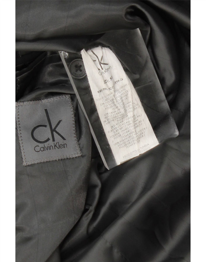 Giacca blazer da uomo a 1 bottone Calvin Klein IT 50 grande a righe nere
