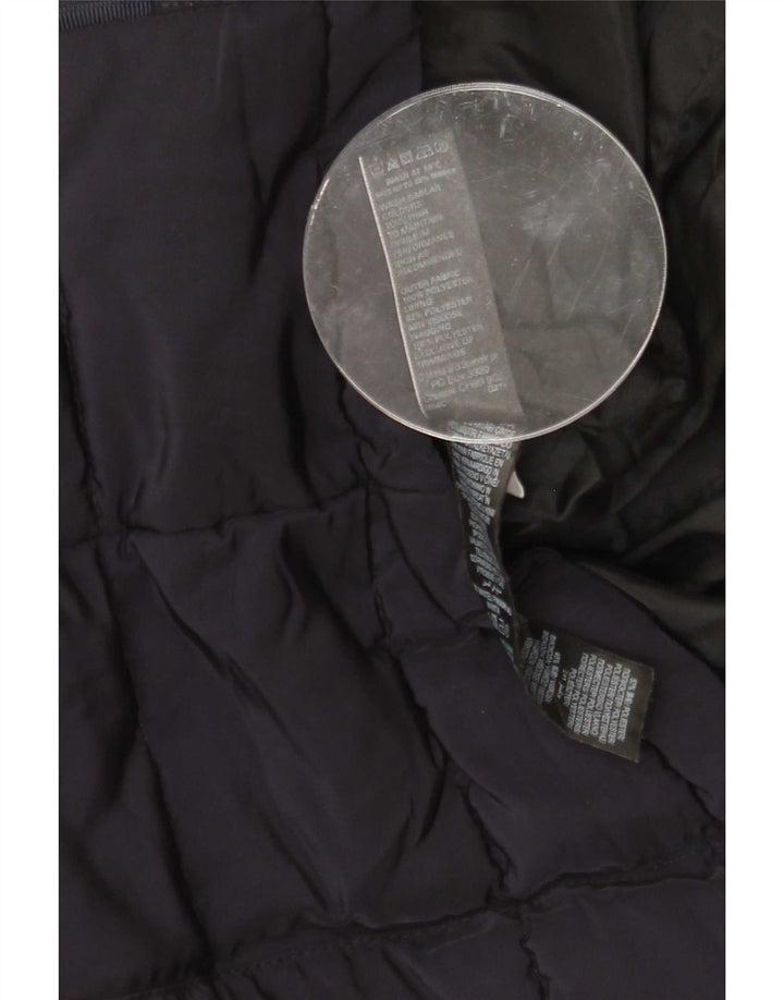 Giacca imbottita con cappuccio da donna Marks & Spencer UK 12 medio blu navy
