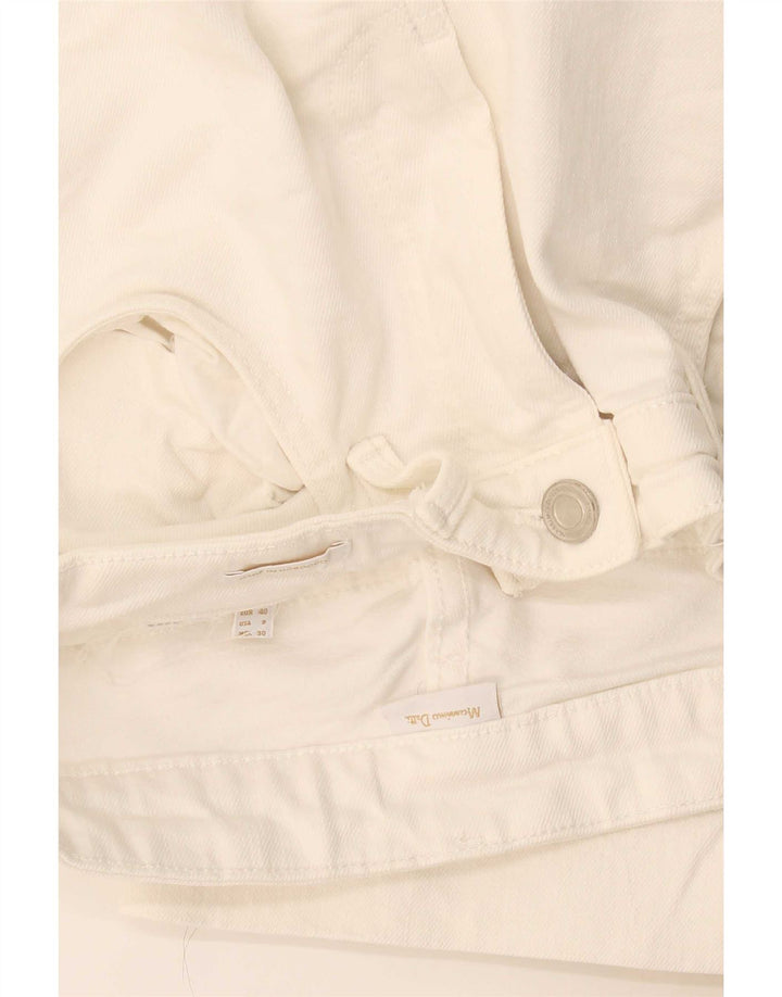 Jeans corti da donna Massimo Dutti EU 40 medio W30 L24 bianco