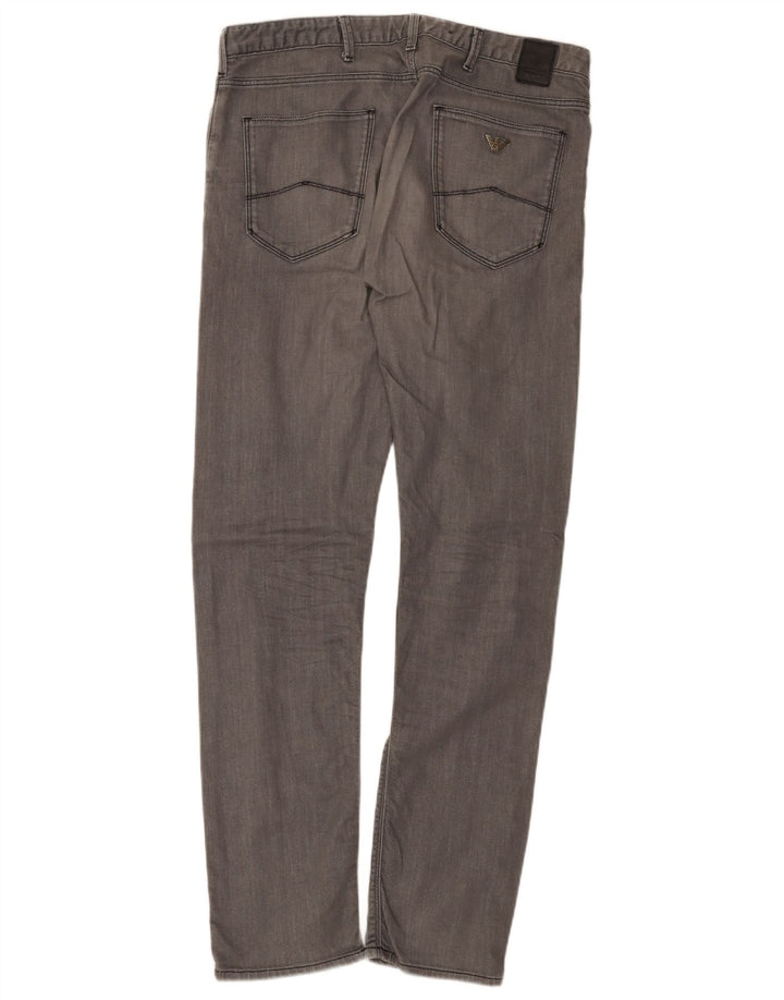 Jeans slim da uomo Armani W34 L32 cotone grigio