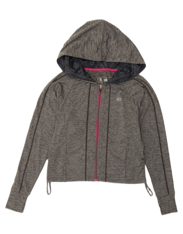 Maglione con cappuccio e zip oversize da donna Champion UK 6 XS Grigio chiazzato