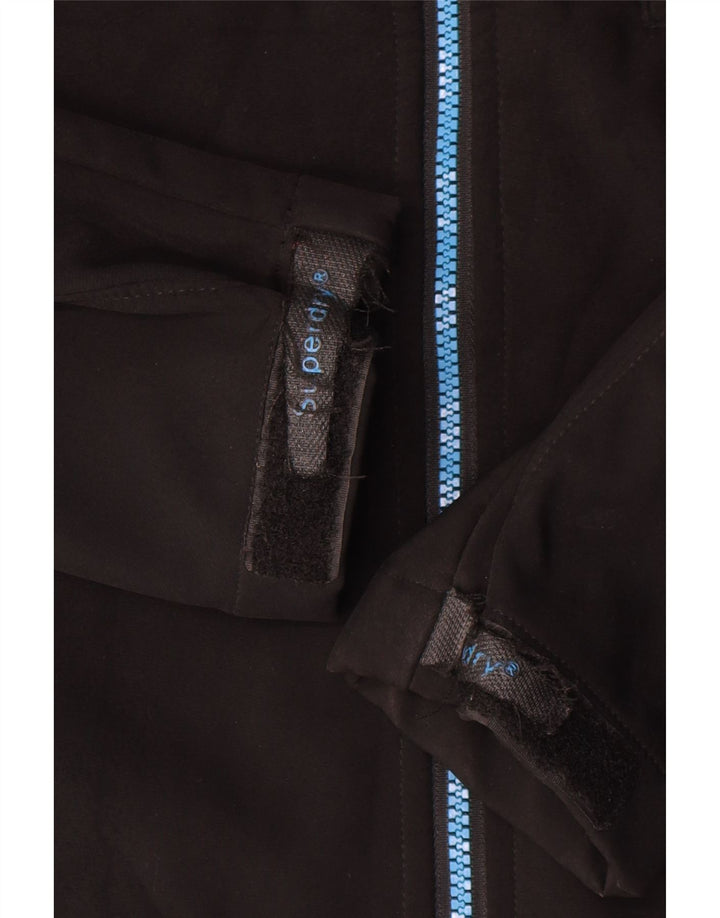 Giacca a vento con cappuccio Windtrekker da uomo Superdry UK 40 grande nera