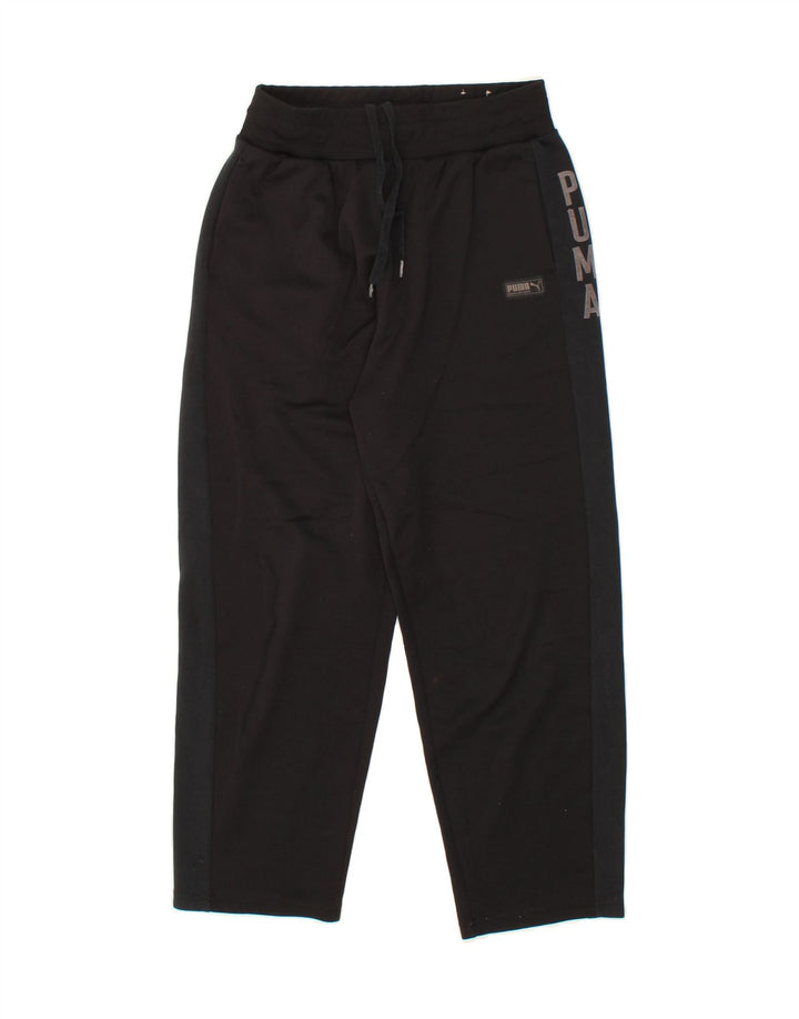 PUMA Womens Graphic Tracksuit Trousers UK 10 Small Black Colourblock Vintage Puma and Second-Hand Puma from Messina Hembry 
