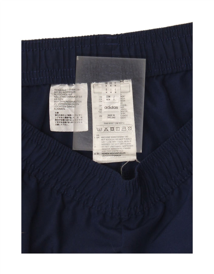 Pantaloni da tuta da uomo Adidas medi in poliestere blu navy