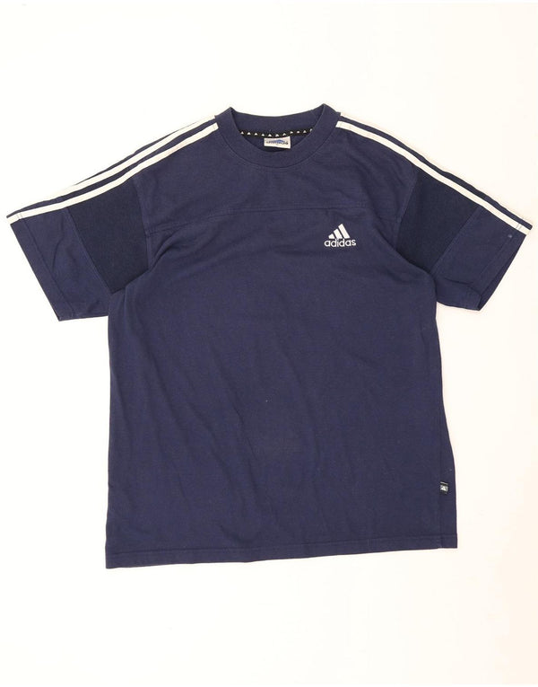 T-shirt da uomo Adidas Top Large in cotone blu navy