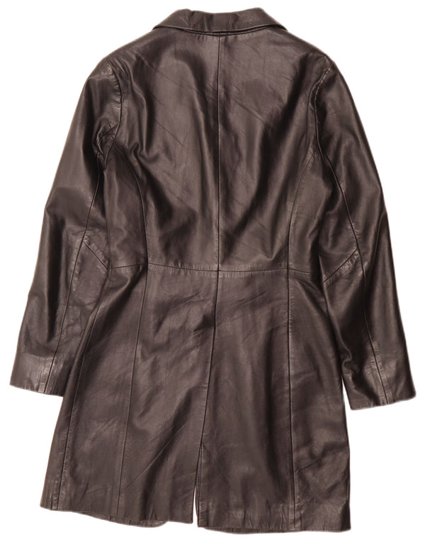 Cappotto in Pelle Donna Stefanel IT 40 Small Nero