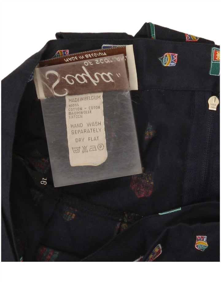 Gonna svasata per ragazze Scapa Maxi modello astratto 15-16 anni W26 Blu Navy
