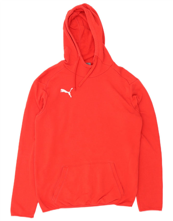 Felpa con cappuccio da uomo PUMA piccola rossa in cotone