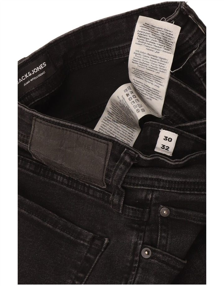 Jack & Jones Uomo GLENN Slim Jeans W30 L32 Cotone Grigio