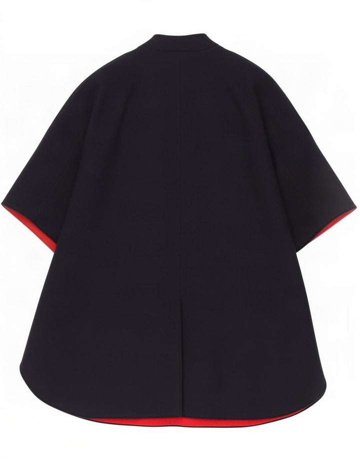 Cappotto mantella vintage da donna taglia unica Blu navy