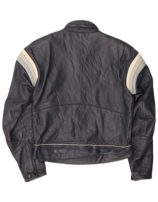 Giacca da corsa in pelle da uomo Dainese IT 50 Medium Blu Navy Colourblock