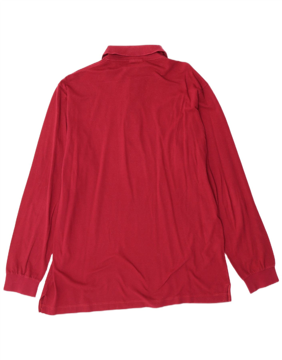 SERGIO TACCHINI Polo da uomo a manica lunga in cotone bordeaux medio