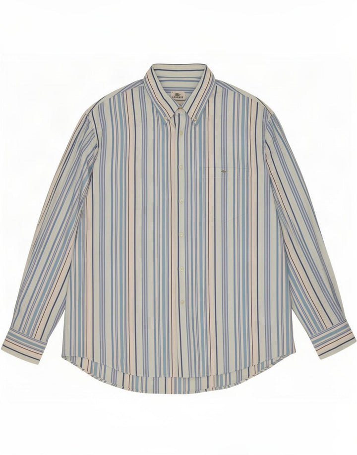 Camicia da uomo Lacoste taglia 44 XL gessato blu