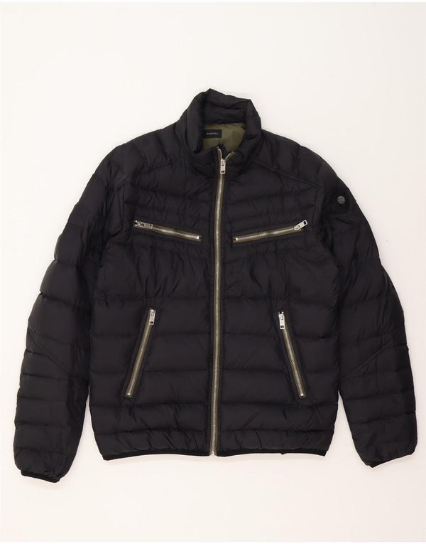Giacca imbottita da uomo Diesel UK 42 XL nera in poliammide