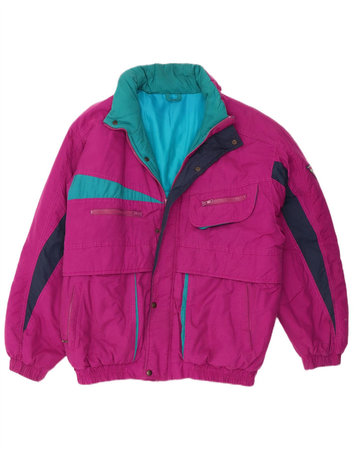 Giacca imbottita con cappuccio da uomo Brugi IT 48 Poliestere color block viola medio
