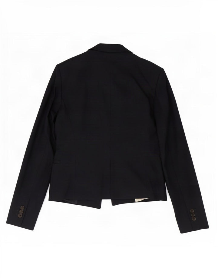 Giacca blazer a 1 bottone da donna Zara UK 12 cotone blu navy medio
