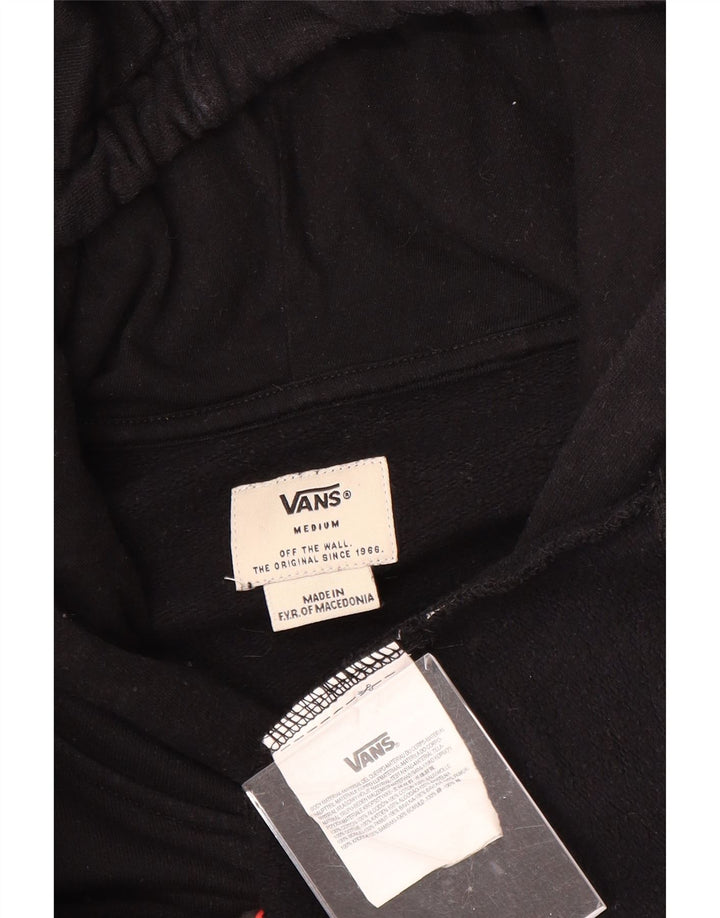 Felpa con cappuccio grafica da uomo VANS, cotone medio nero