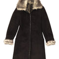 Cappotto Sherpa vintage da donna IT 40 piccolo nero