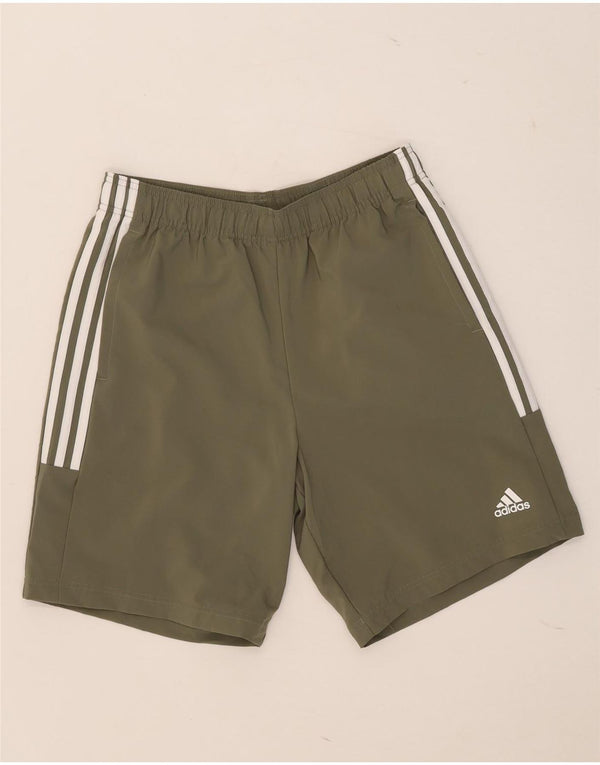 Pantaloncini sportivi Adidas da uomo medio poliestere kaki