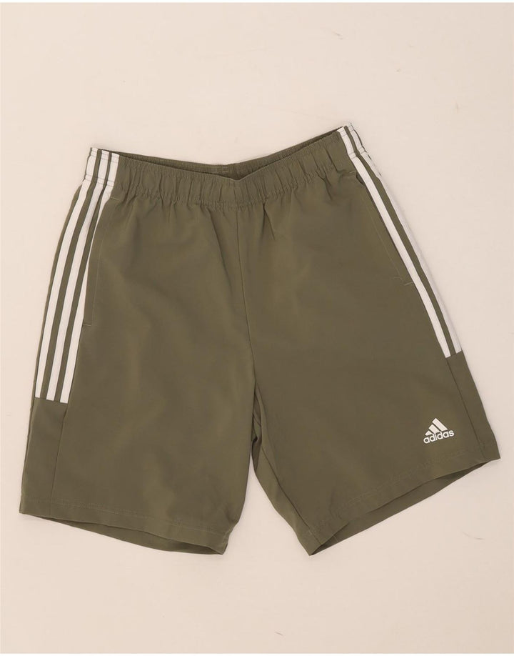 Pantaloncini sportivi Adidas da uomo medio poliestere kaki