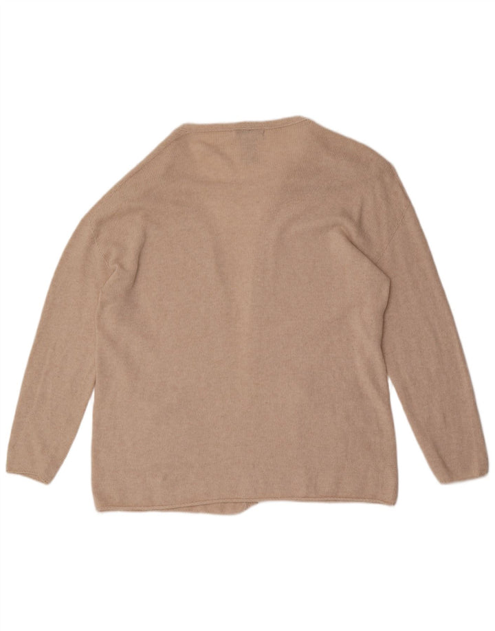 Maglione cardigan aperto da donna Replay UK 16 grande lana bianco sporco