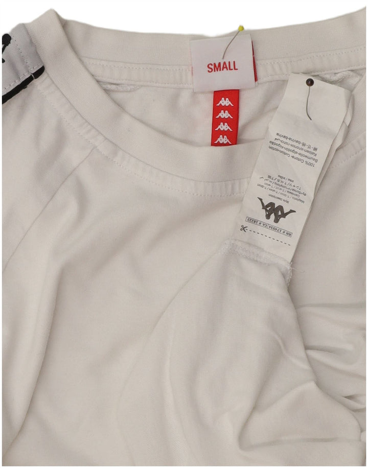 T-shirt grafica da uomo Kappa Top Small in cotone bianco
