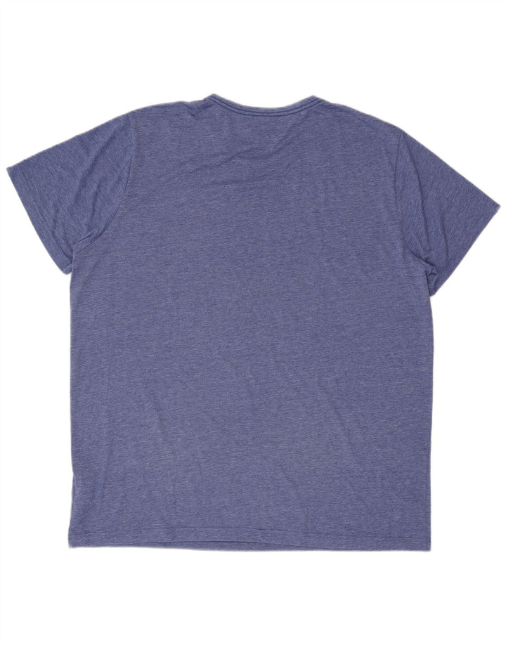 T-shirt grafica da uomo Puma Top 2XL poliestere chiazzato blu