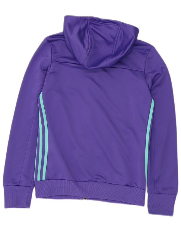 Felpa con cappuccio e zip ADIDAS per ragazzi 13-14 anni in poliestere viola