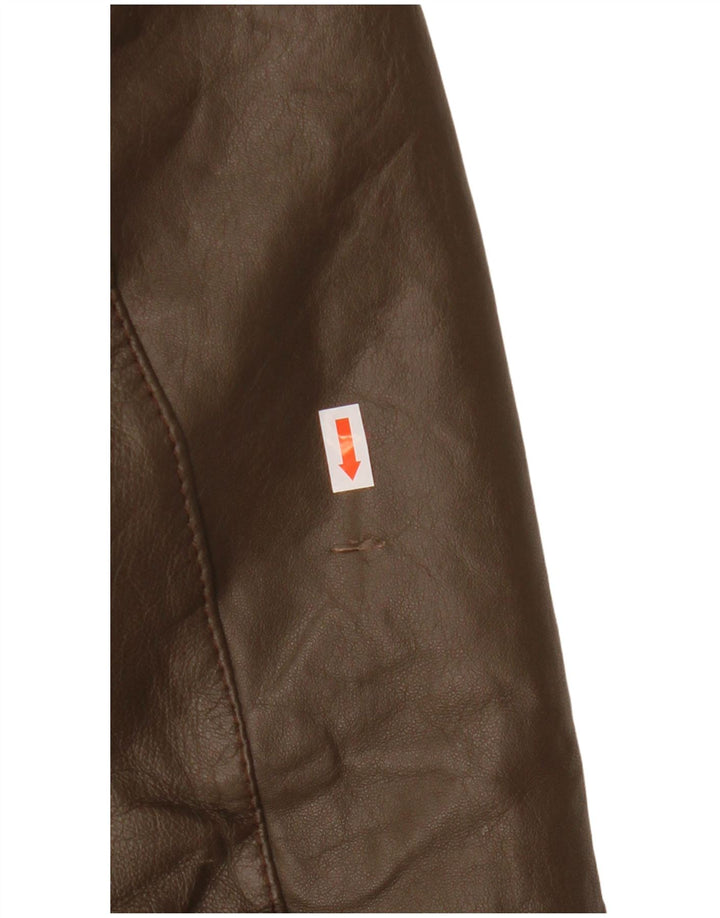 Giacca in pelle da uomo VINTAGE UK 38 Pelle marrone medio